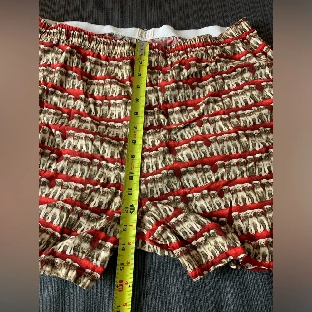 J.Crew Puppy Dogs Print Labrador Boxers Brief Briefs Shorts Red Beige Size 40-42